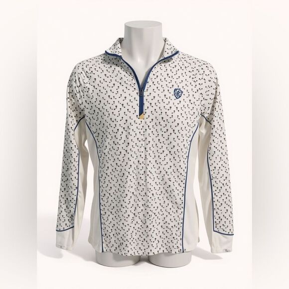 Peter Millar Women's Mélange Raglan-Sleeve UPF 50. Tennis shirt. Size Large - Picture 1 of 6